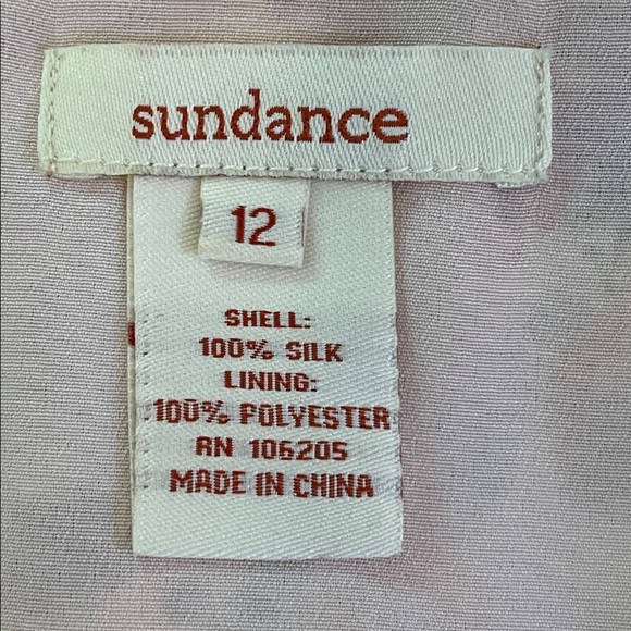 Sundance 100% Silk Floral Midi Dress 3/4 Sleeve Button Up Size Medium - Picture 6 of 6